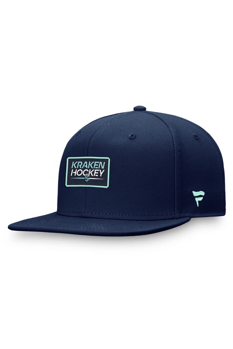 Men's Fanatics Branded  Deep Sea Blue Seattle Kraken Authentic Pro Prime Snapback Hat, Main, color, Navy