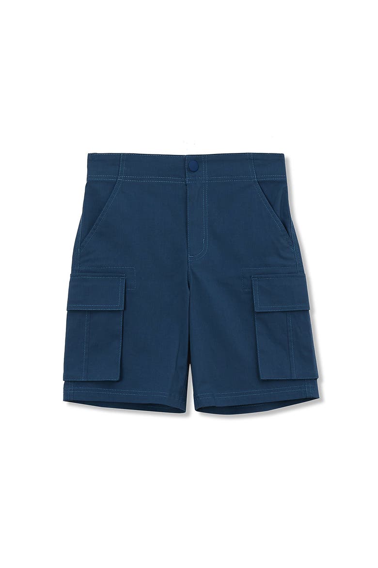 Boys Stretch Canvas Utility Cargo Shorts, Alternate, color, Dark Blue