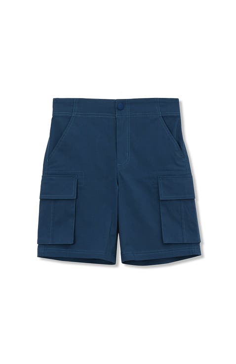 Boys Stretch Canvas Utility Cargo Shorts