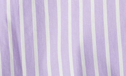 Universal Standard Elbe Stretch Poplin Shirt In Lavender/white Stripe