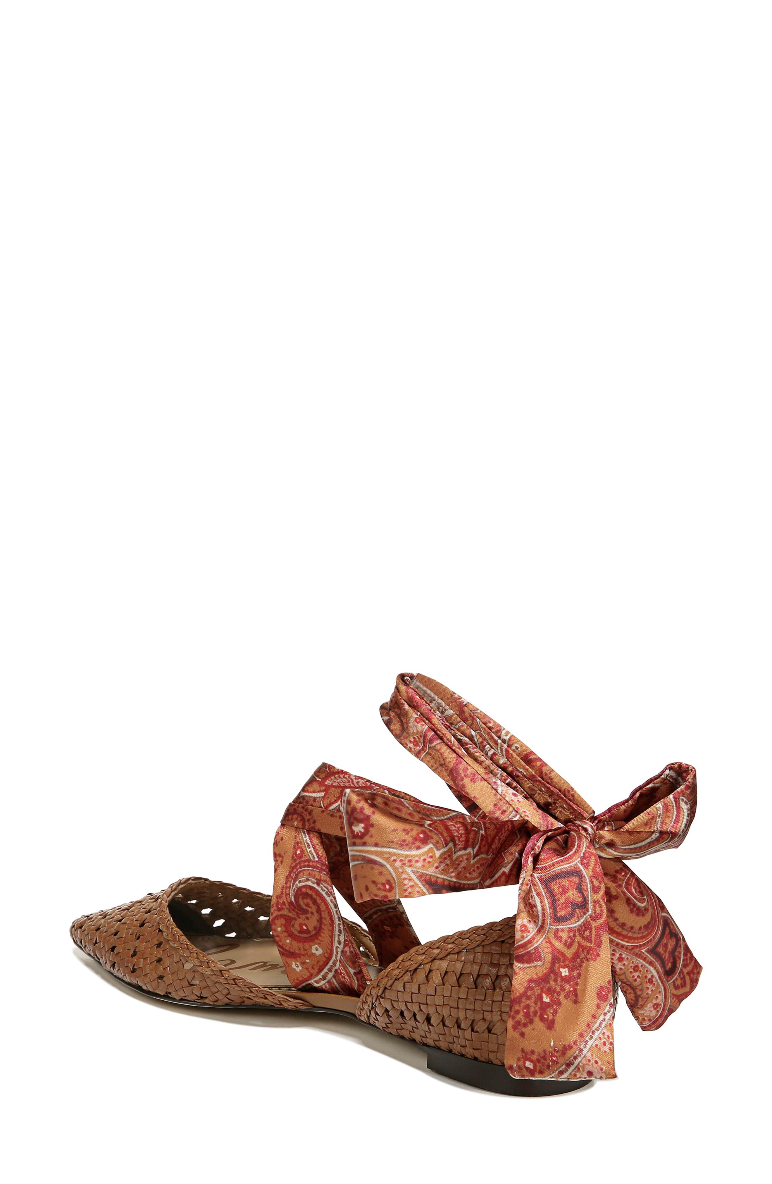 Sloane Flat, Alternate, color, SADDLE/ ORANGE LEATHER