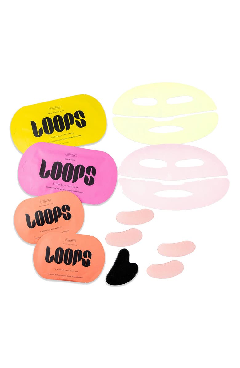 LOOPS Sculpt & Glow Assorted Masks Set, Alternate, color, Gradient