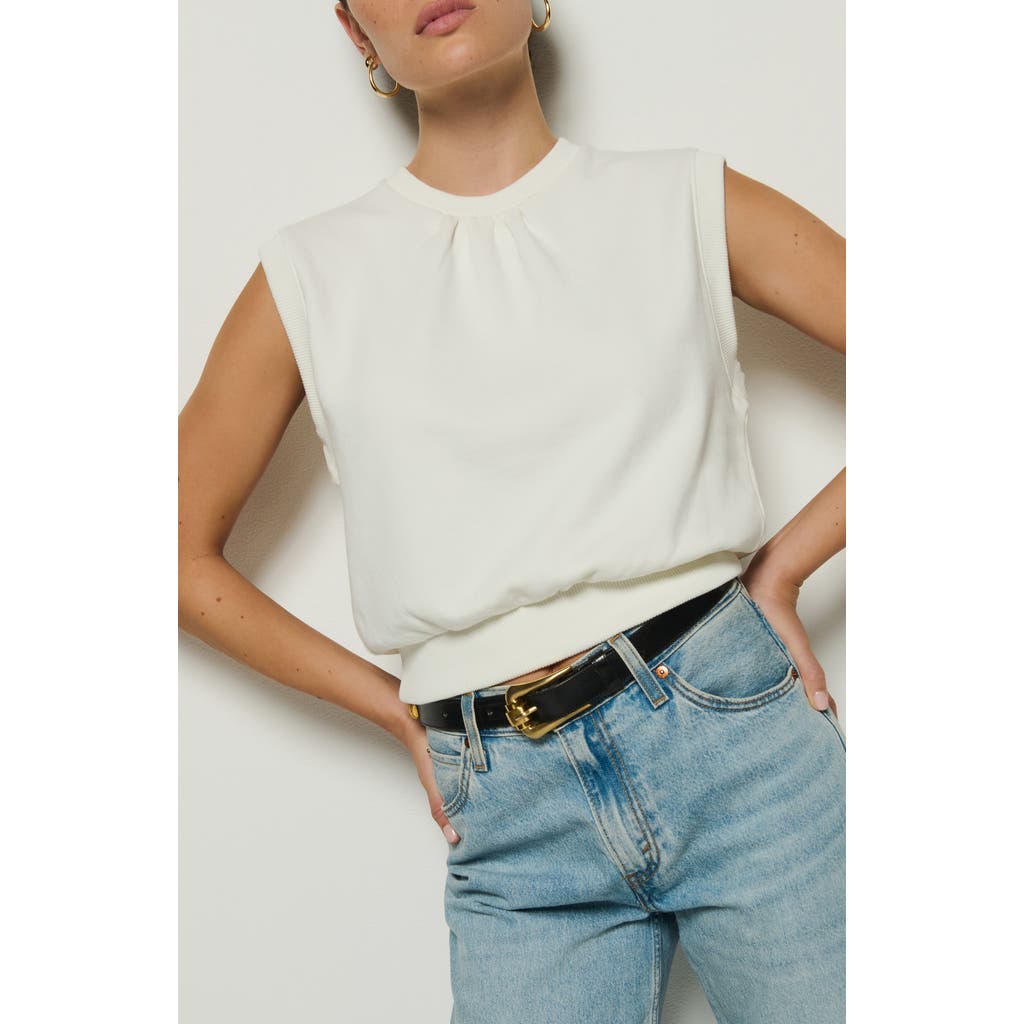 Nation Ltd Billie Sleeveless Sweatshirt In Porcelain