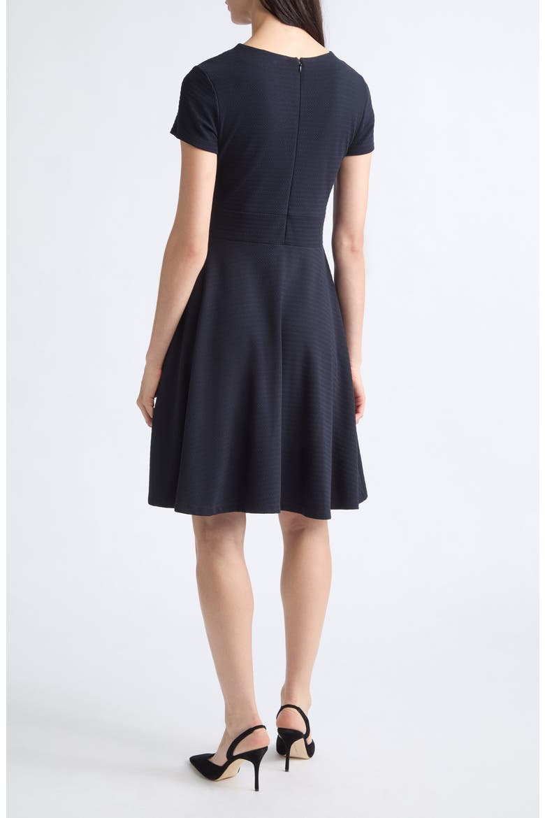 Short Sleeve A-Line Dress, Alternate, color, NAVY