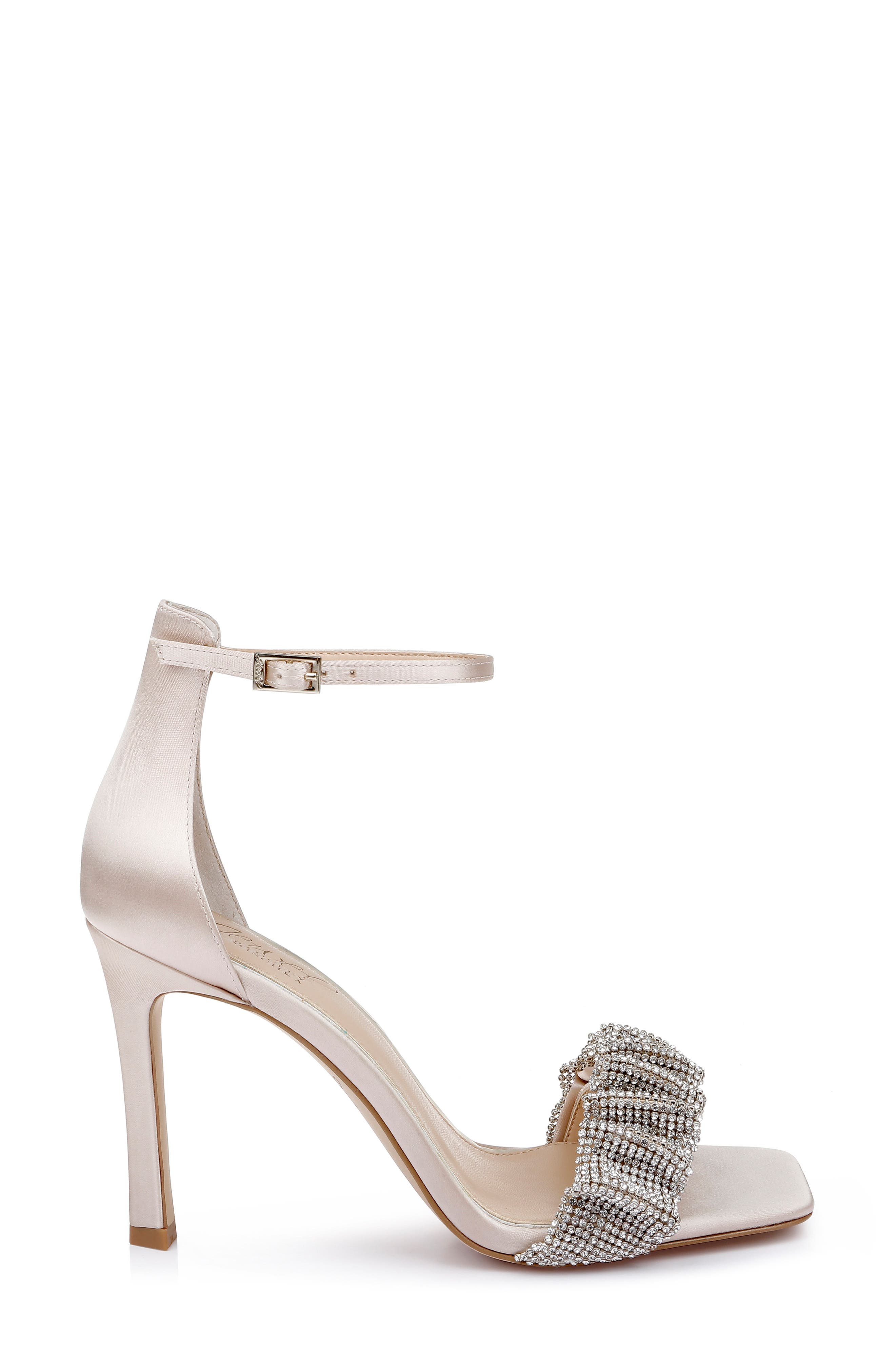 Jewel Badgley Mischka Ridley Ankle Strap Sandal, Alternate, color, Champagne