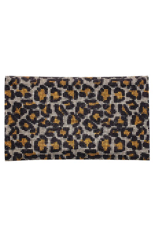 Nina Kimora Clutch In Gold Leopard