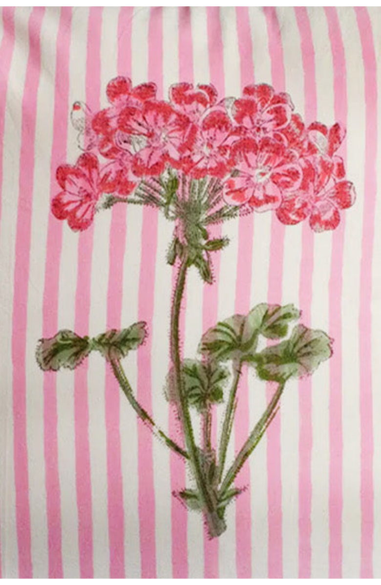 Inner Child Pink Hydrangea Blockprint Pillow - Cover Only, Alternate, color, Pink Hydrangea