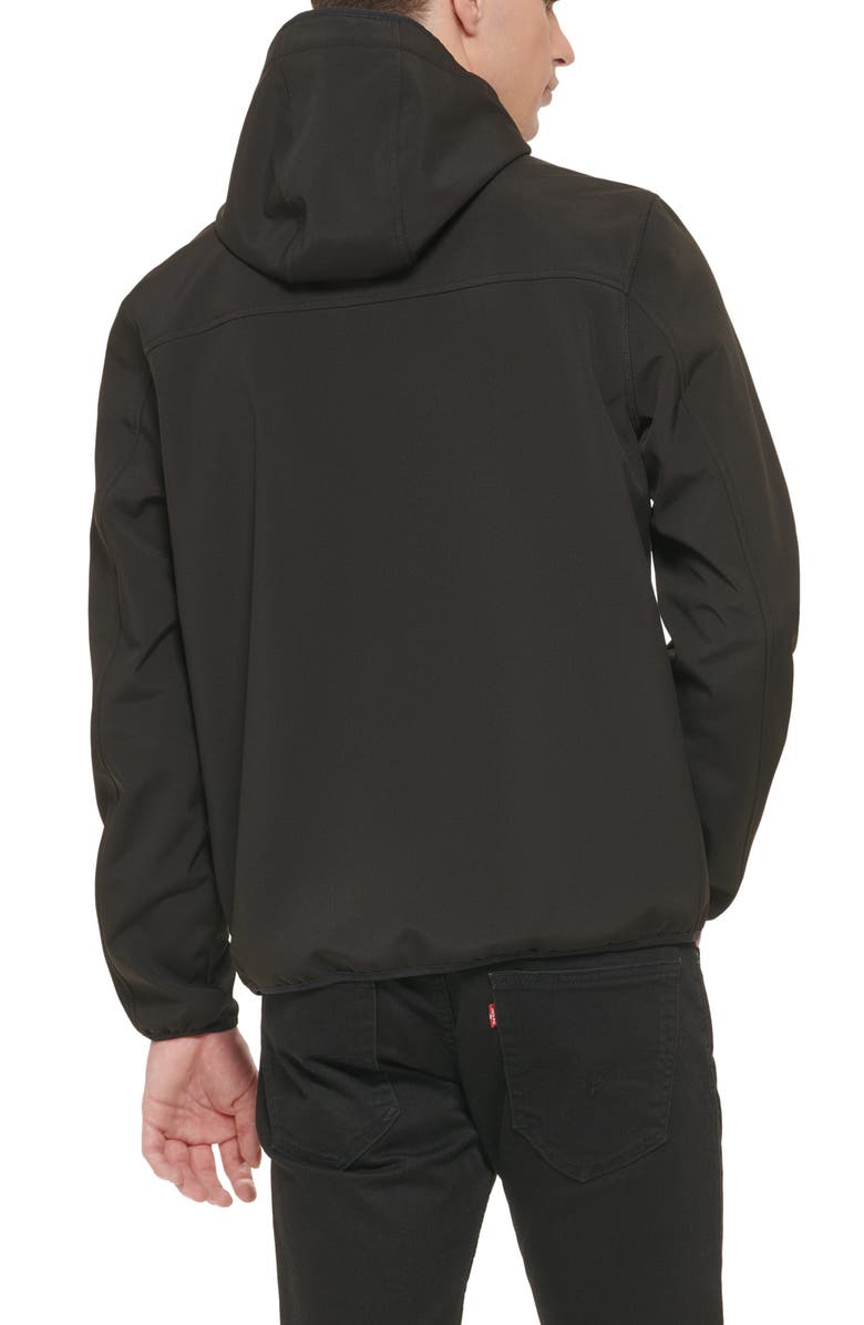 GUESS Softshell Hooded Rain Jacket, Alternate, color,