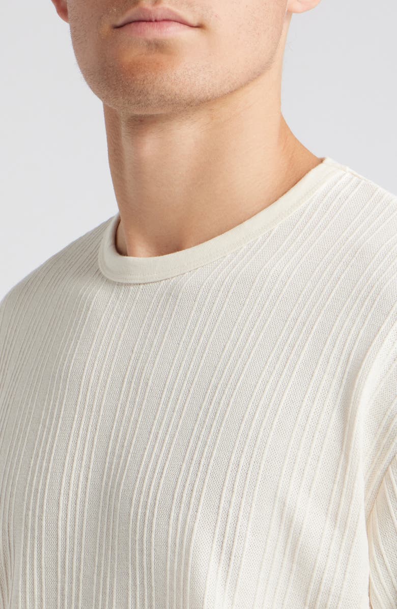 Topman Textured Stripe Cotton T-Shirt, Alternate, color, 