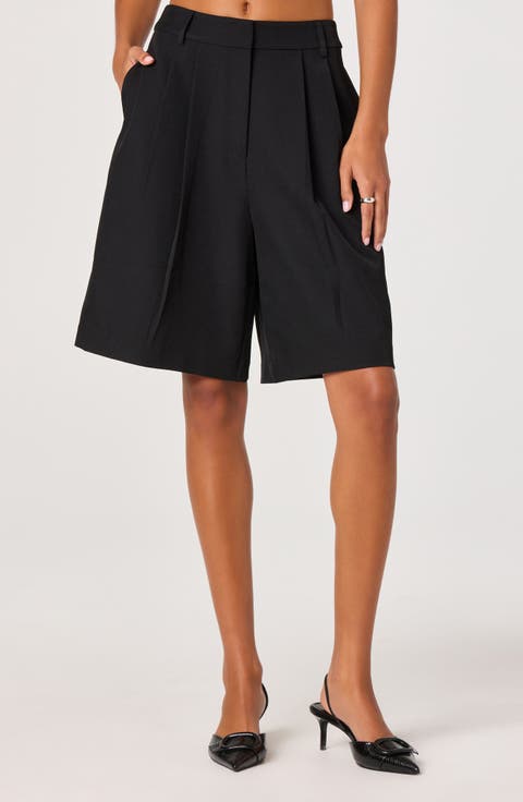 ショートパンツ THE ROW Women Shorts  Burmudas 9070W3893BLK Black Eco Anya Mid-Rise Jogger Shorts | GUESS Factory