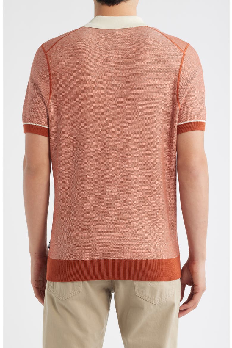 Jianluca Johnny Collar Polo, Alternate, color, DARK ORANGE