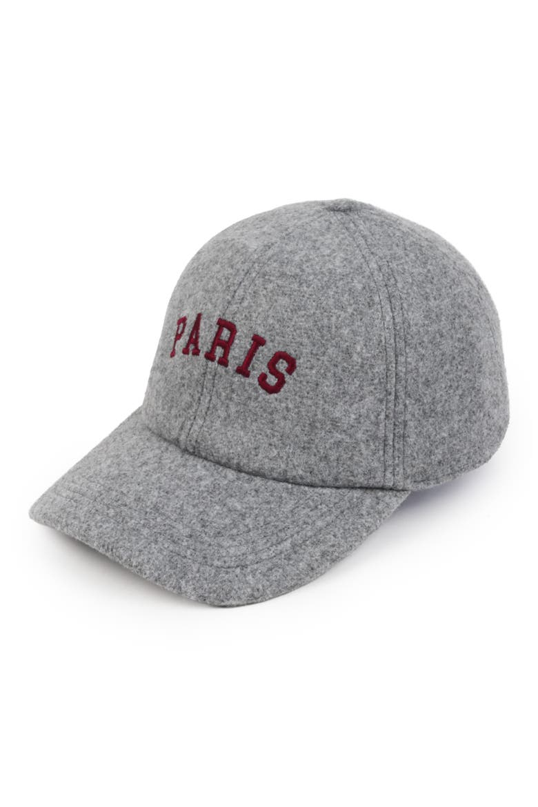 Paris Baseball Cap, Main, color, GREY