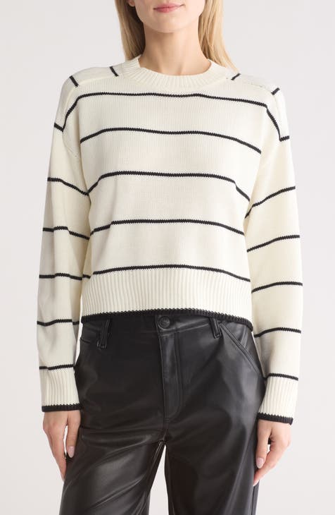 Saddle Stripe Crewneck Sweater