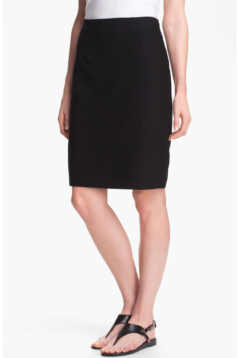 Knit Pencil Skirt, Main, color, BLACK