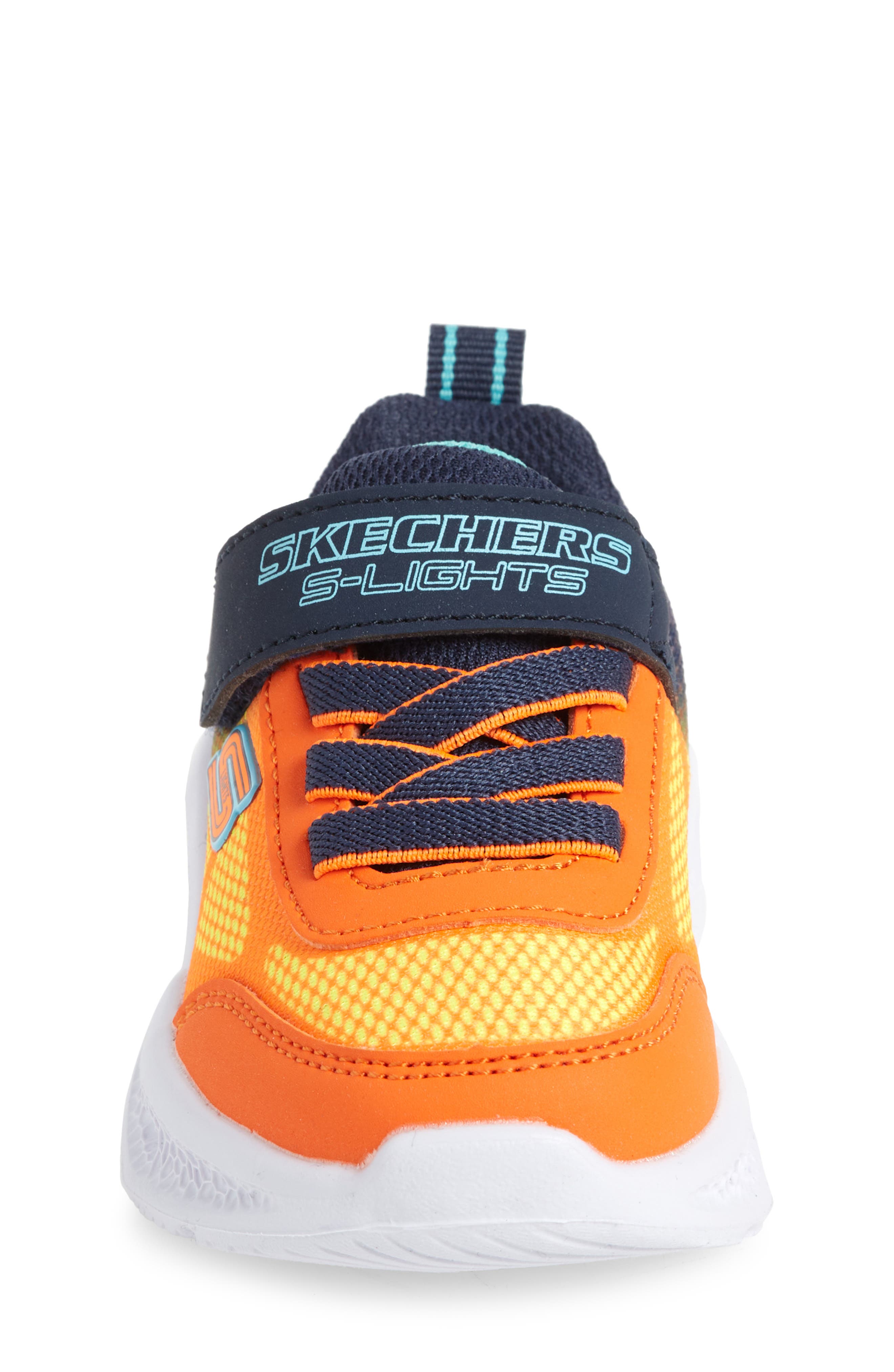 Kids' Meteor-Lights Krendox Light-Up Sneaker, Alternate, color, NAVY/ ORANGE