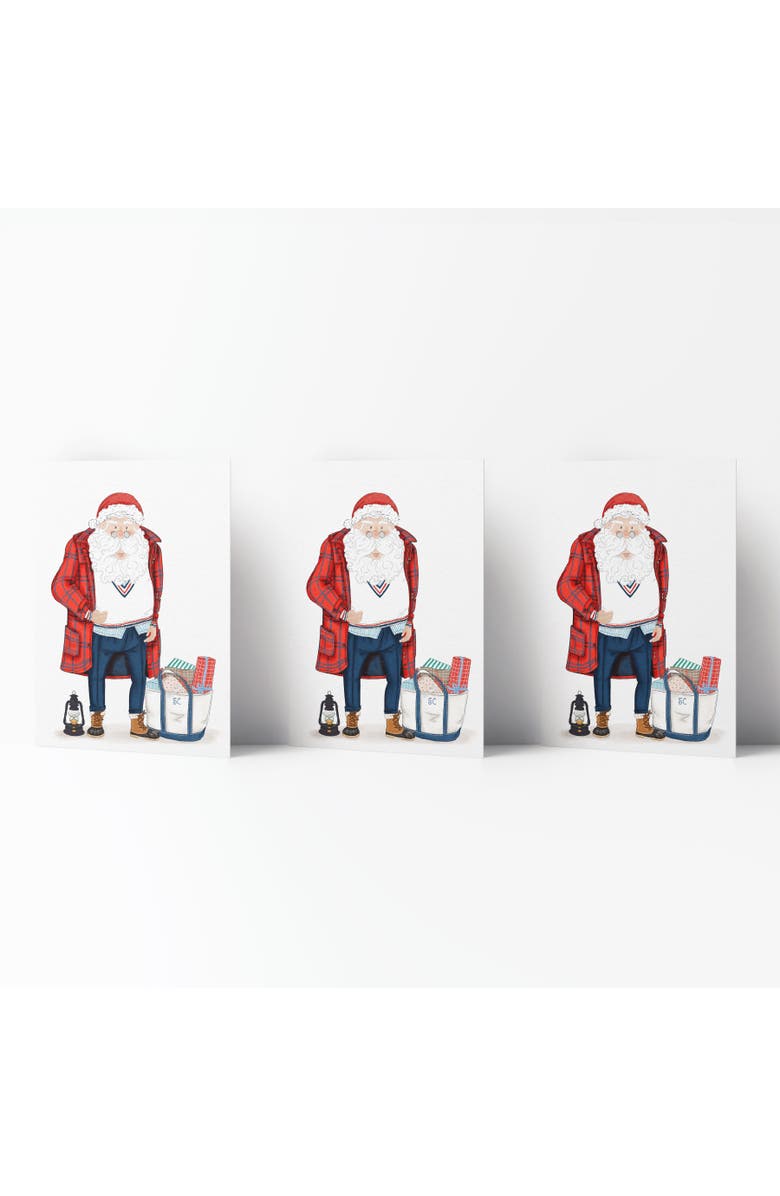 Ramus & Co Holiday Winter Greeting Cards "Preppy Santa", Main, color, Multi-Pack