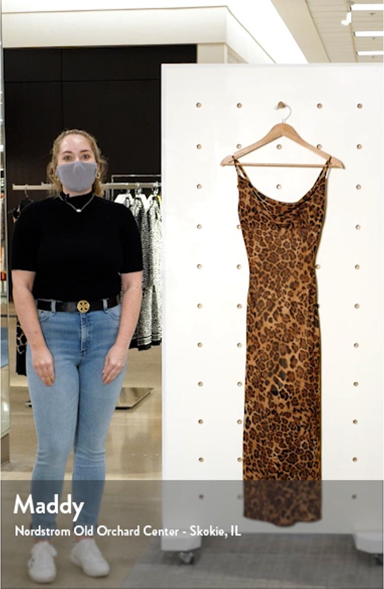 Skin Leopard Print Cocktail Slip Dress, sales video thumbnail