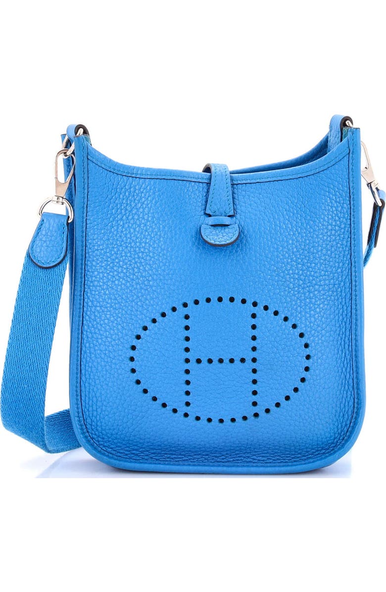Pre-Owned Hermes Evelyne Bag Gen III Clemence TPM, Main, color, Bleu Zanzibar