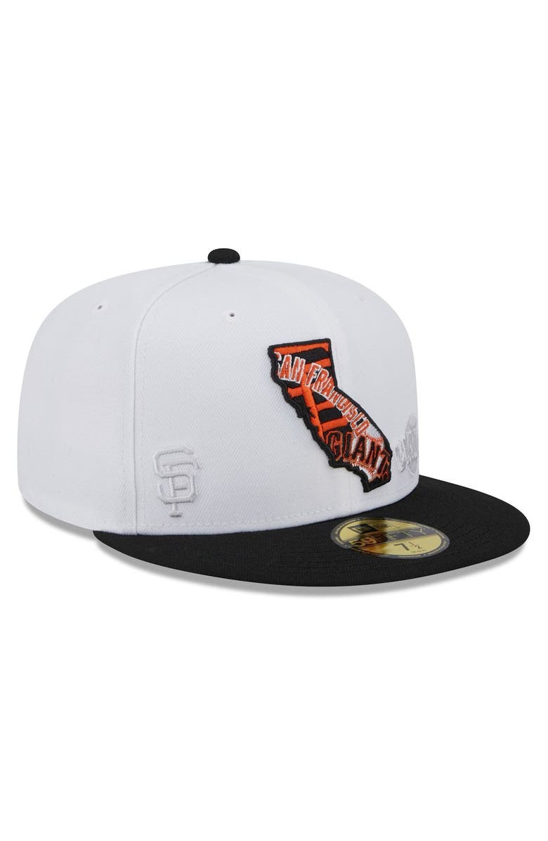New Era Men's New Era White/Black San Francisco Giants State 59FIFTY Fitted Hat, Alternate, color, 