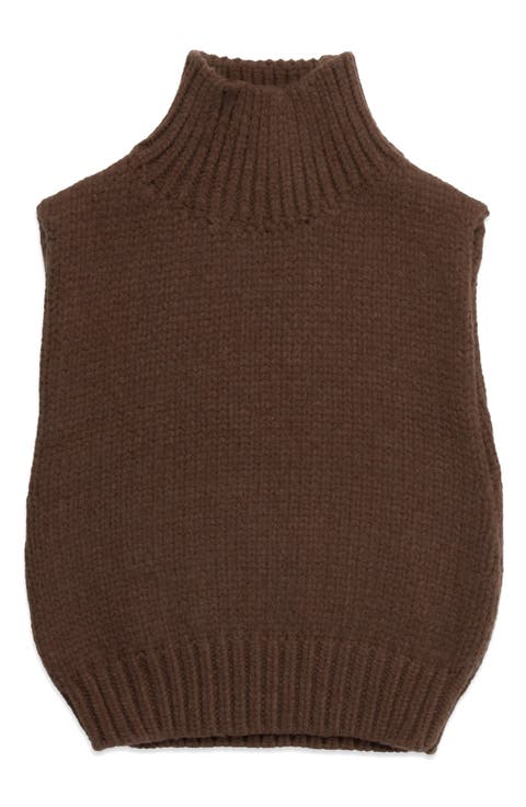 George Sleeveless Mock Neck Sweater