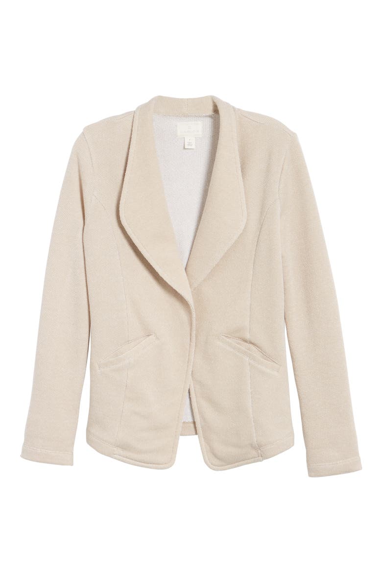 Knit Blazer, Alternate, color, TAN- WHITE PATTERN