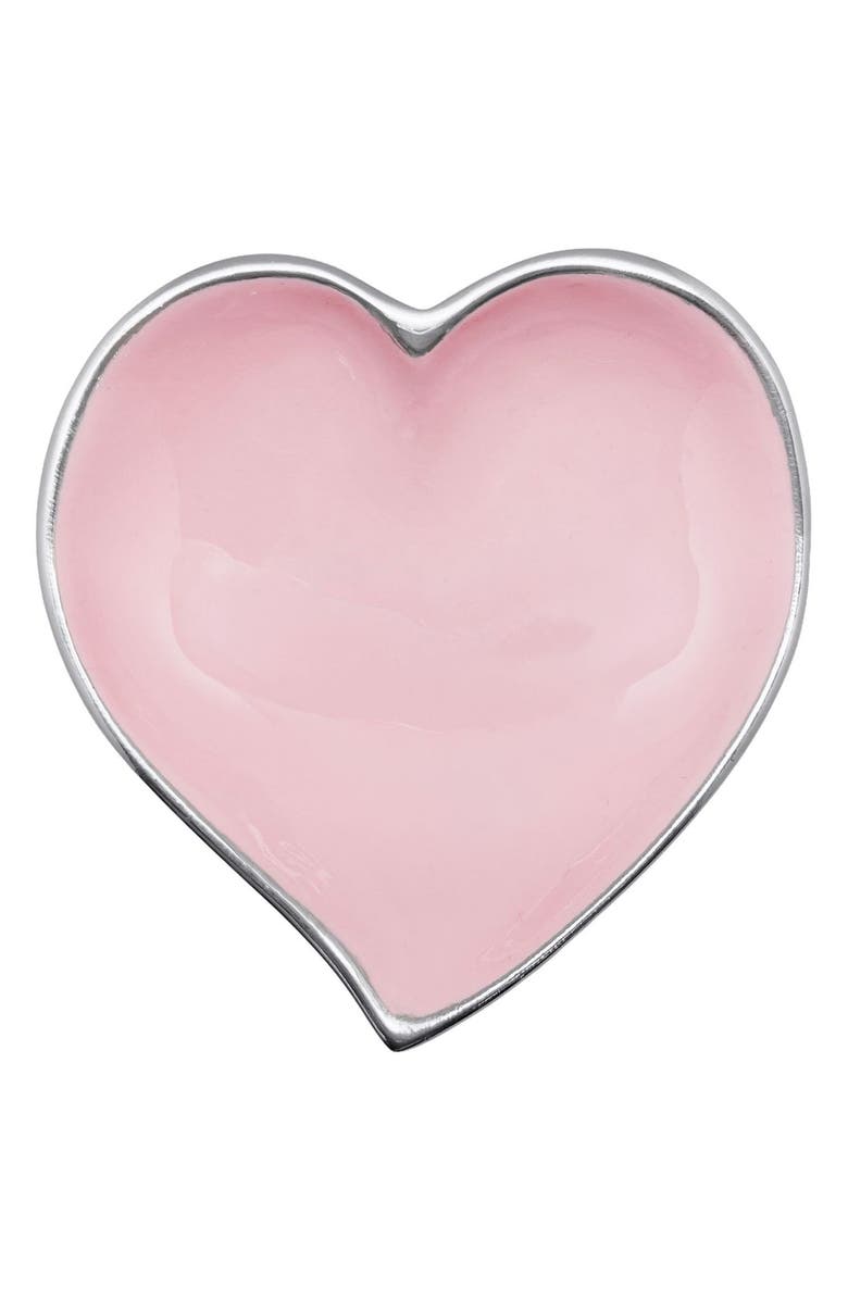 Mariposa Pink Heart Trinket Dish, Main, color, Pink