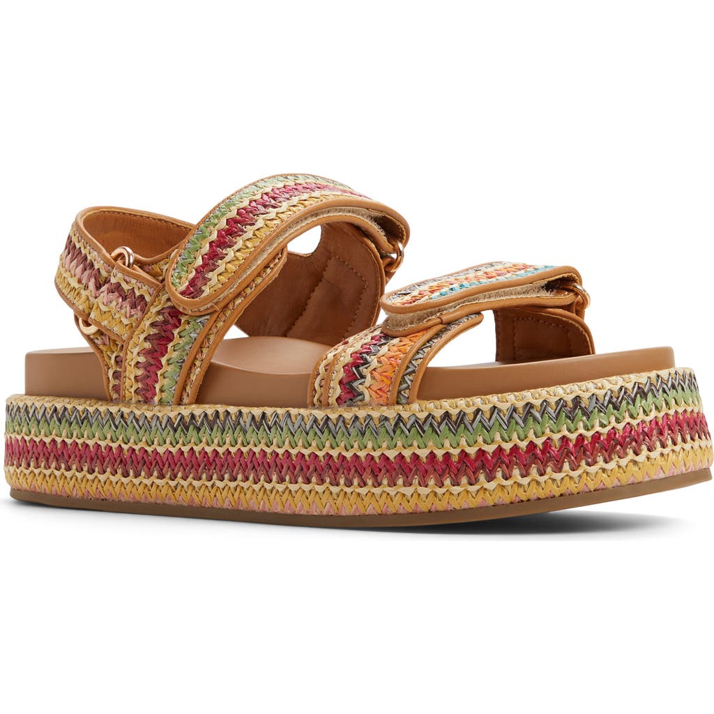 Call It Spring Mauii Platform Sandal In Natural Multicolor