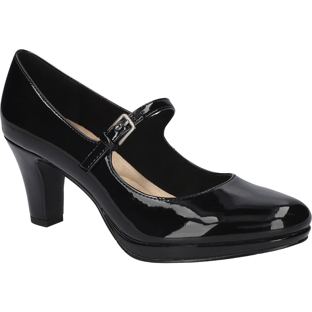 EASY STREET Zest Mary Jane Platform Pump in Black Patent at Nordstrom, Size 7.5