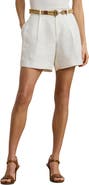 Lauren Ralph Lauren Drapey Linen Blend Twill Shorts