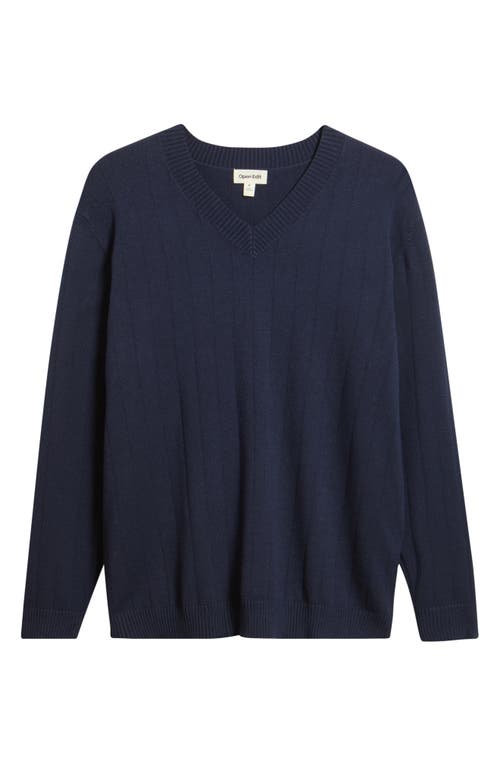 Open Edit V-neck Sweater In Blue