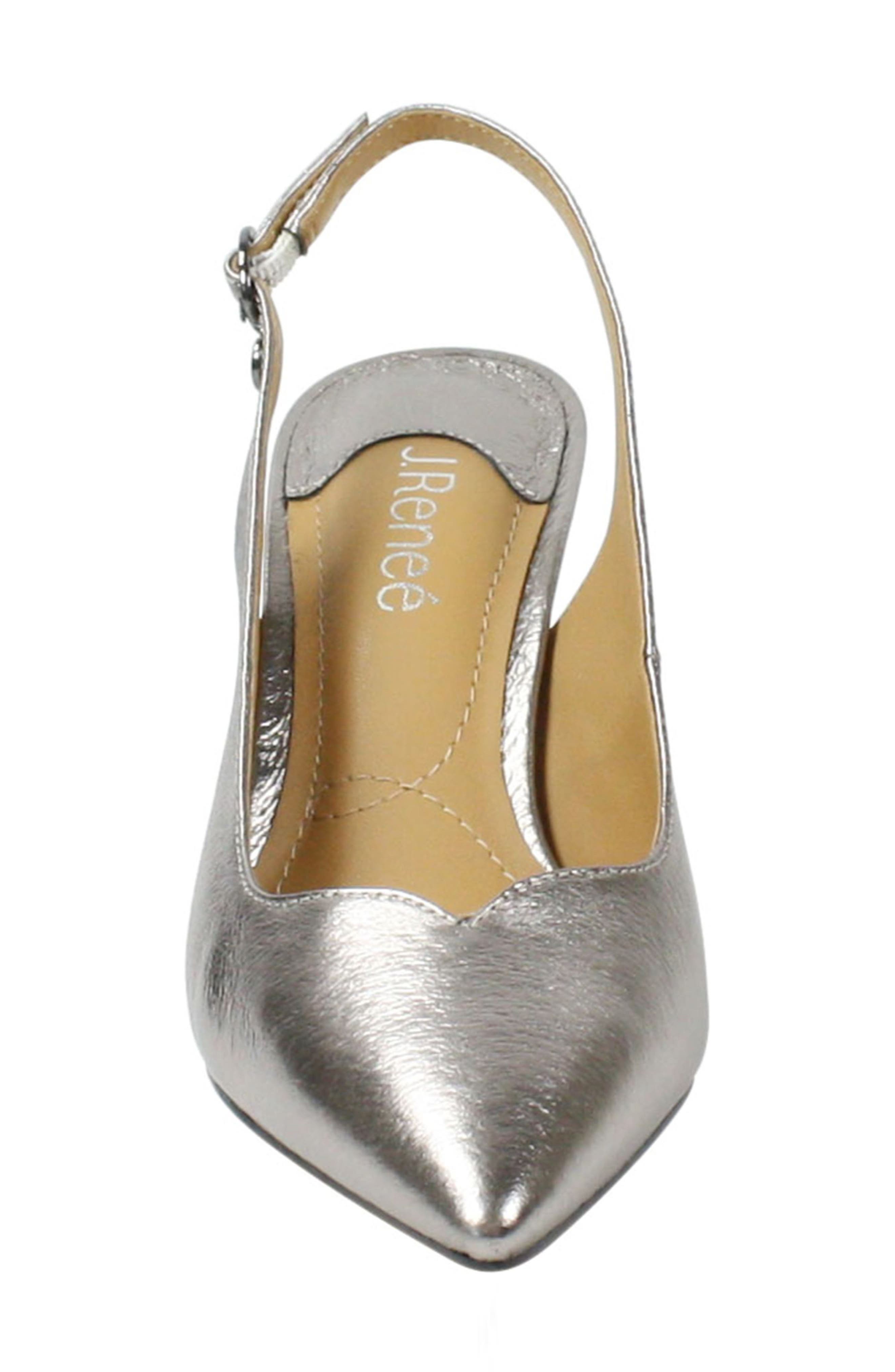 J. Renée Belamie Slingback Pump, Alternate, color, TAUPE METALLIC LEATHER