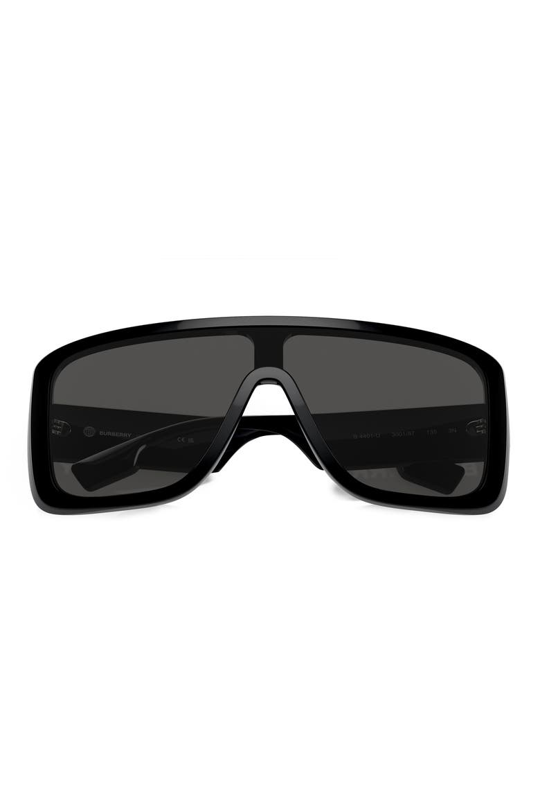 30mm Mirrored Rectangular Sunglasses, Alternate, color, DARK GREY