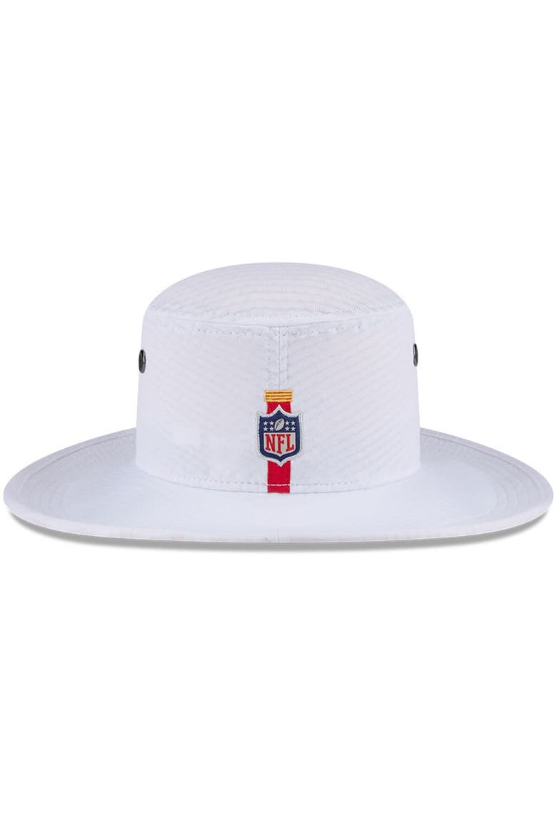 Men's New Era White Kansas City Chiefs 2024 NFL Training Camp Panama Bucket Hat, Alternate, color, White