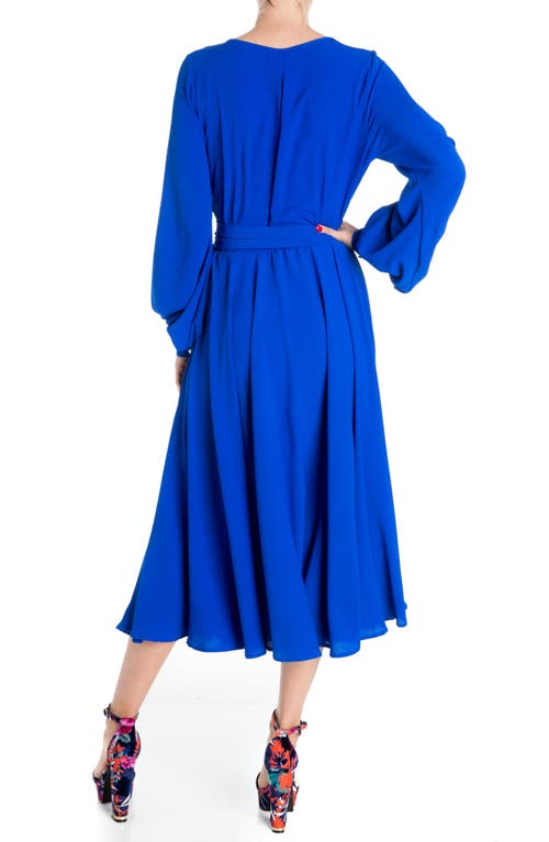 Meghan La Lilypad Midi Dress In Navy