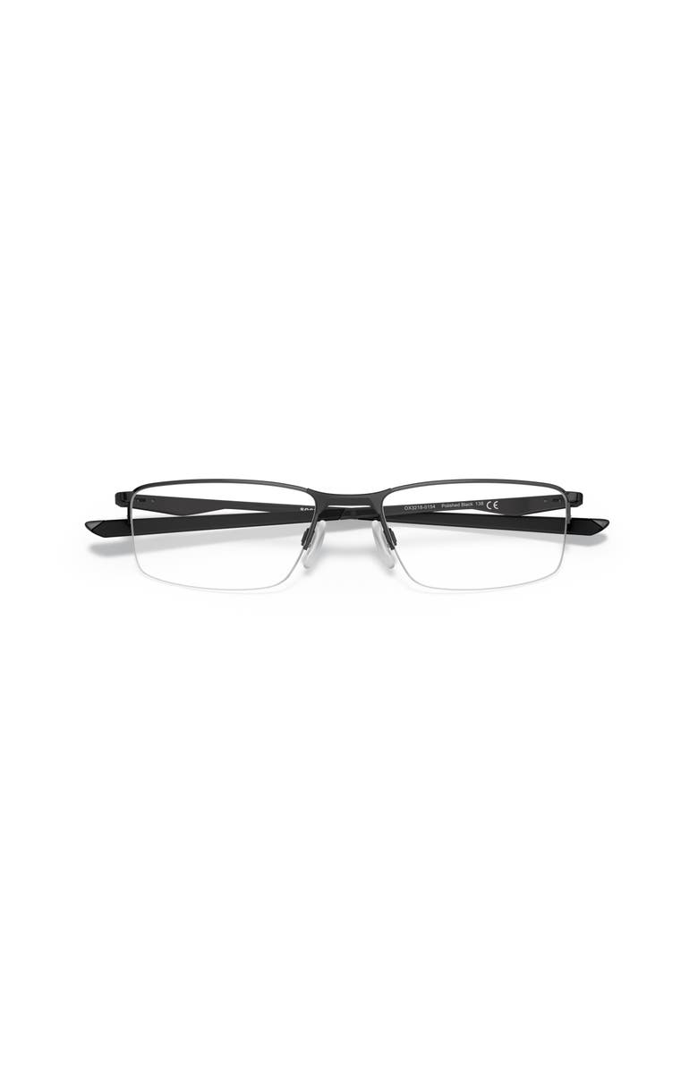 Oakley 56mm Rectangle optical glasses, Alternate, color, Black