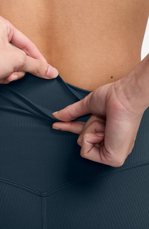 Nike Zenvy Gentle Support High Waist Rib Leggings In Blue