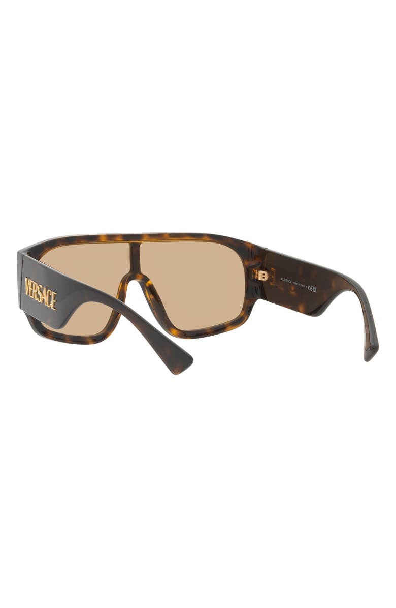Versace 33mm Shield Sunglasses, Alternate, color, Havana