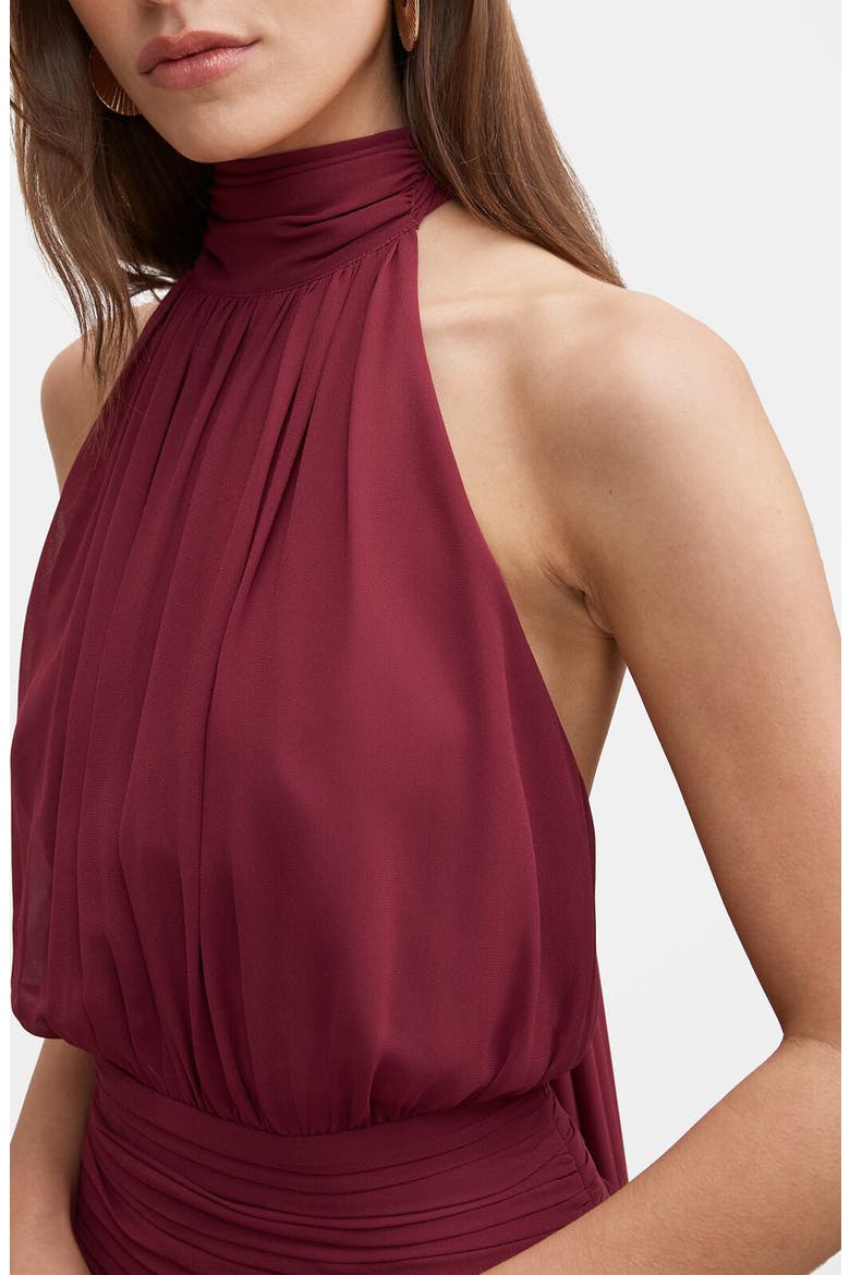 Renata Halter Maxi Dress, Alternate, color, BERRY