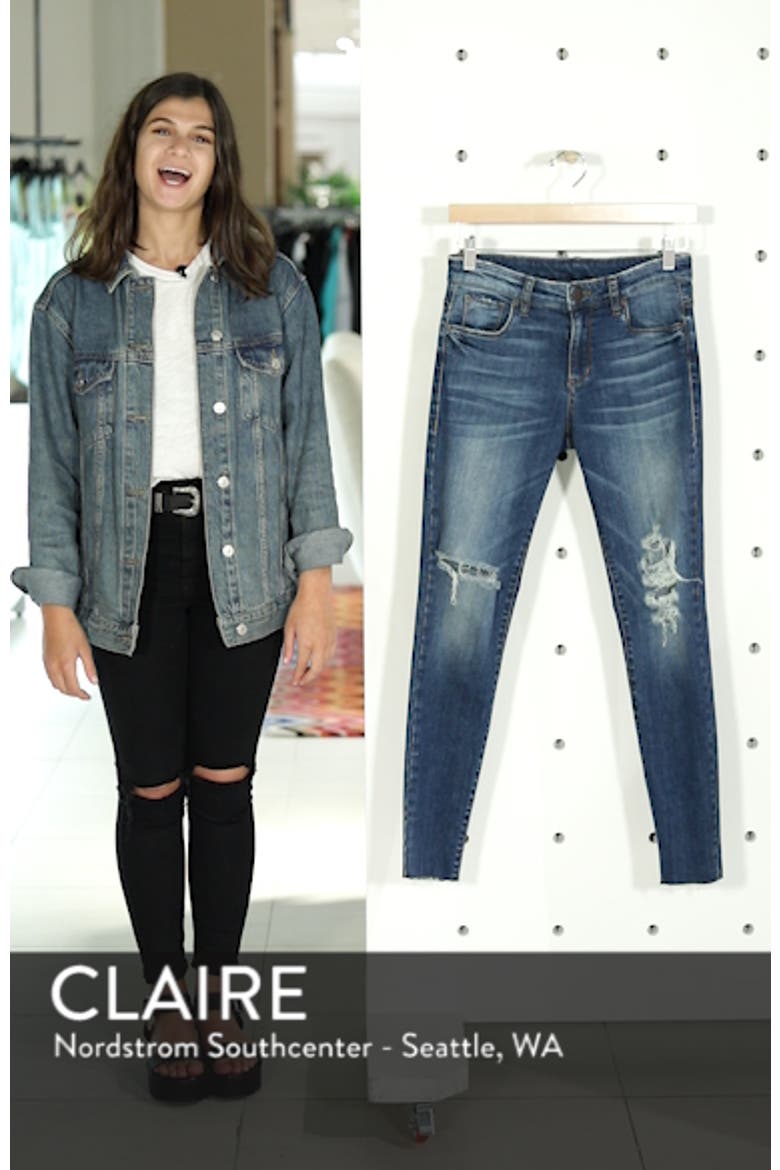 Emma Raw Hem Ankle Skinny Jeans video