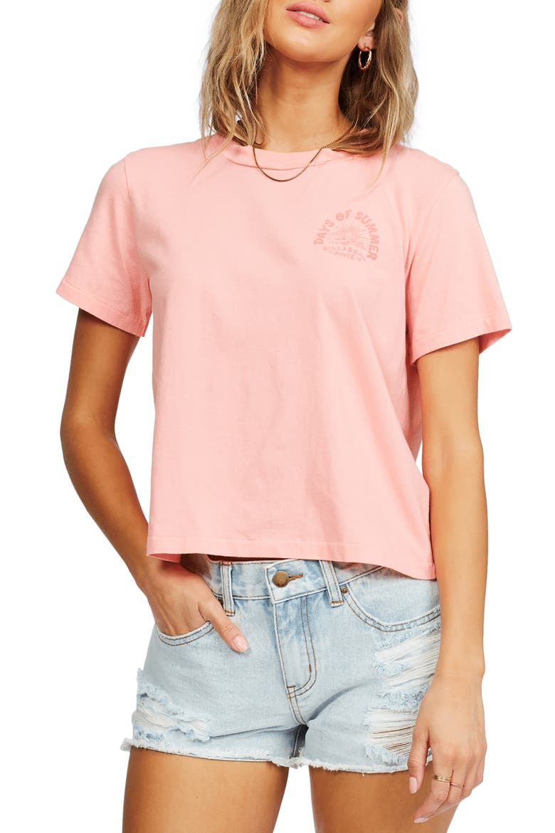 Eco Rockers Graphic Tee, Main, color, CORAL SANDS