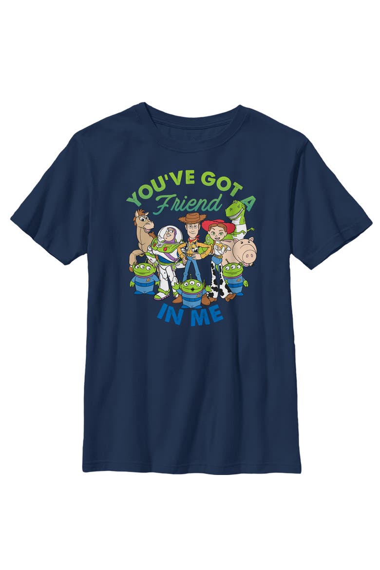Boy's Toy Story Friend in Me Scene  Graphic T-Shirt, Main, color, Navy Blue