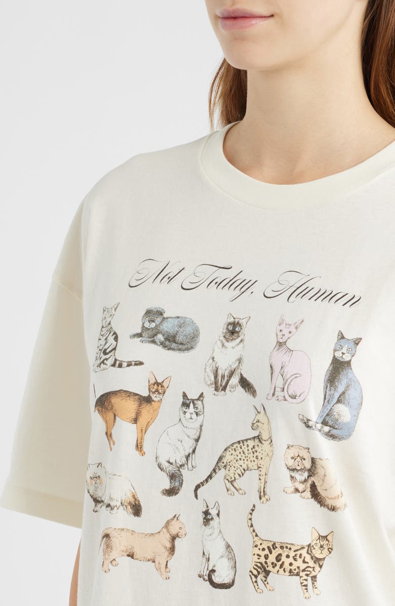 GOLDEN HOUR Not Today, Human Cotton Graphic T-Shirt, Alternate, color, Marshmallow