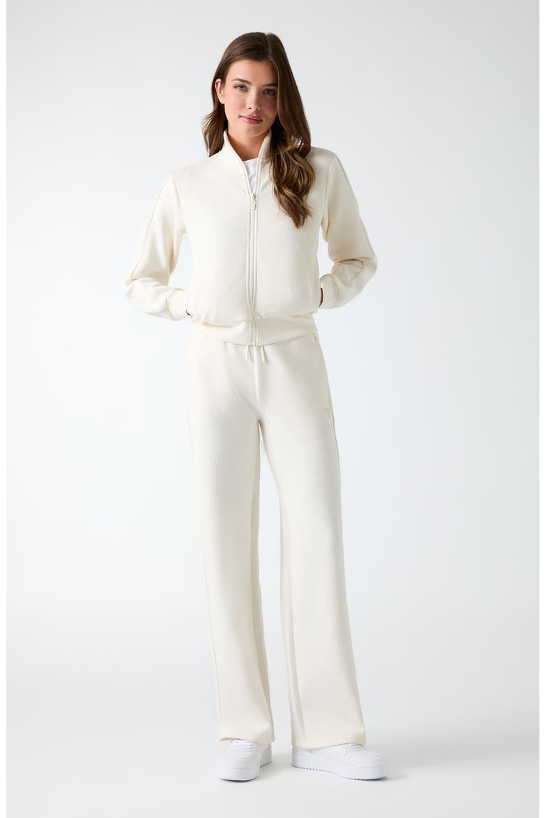 Calista 4G Front Zip Sweatshirt, Alternate, color, WHITE