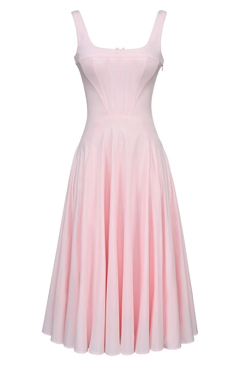 HOUSE OF CB Jaime Lace Back Sleeveless Midi Dress, Alternate, color, Pink