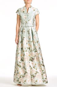 Sachin & Babi Marta Floral Belted Gown