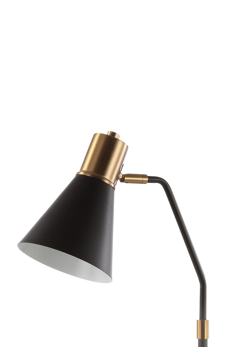 JONATHAN Y Apollo 22.5" Metal LED Task Lamp, Black/Brass Gold, Alternate, color, Black/Brass Gold