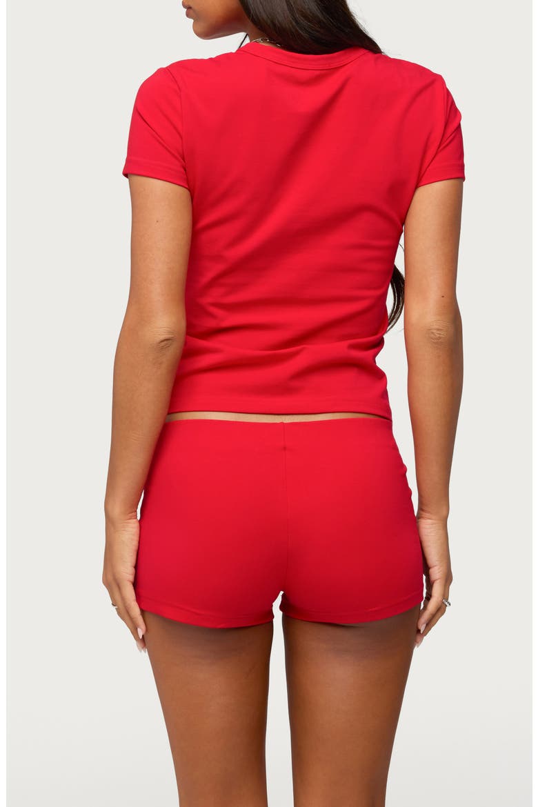 Briony Fitted T-Shirt, Alternate, color, RED