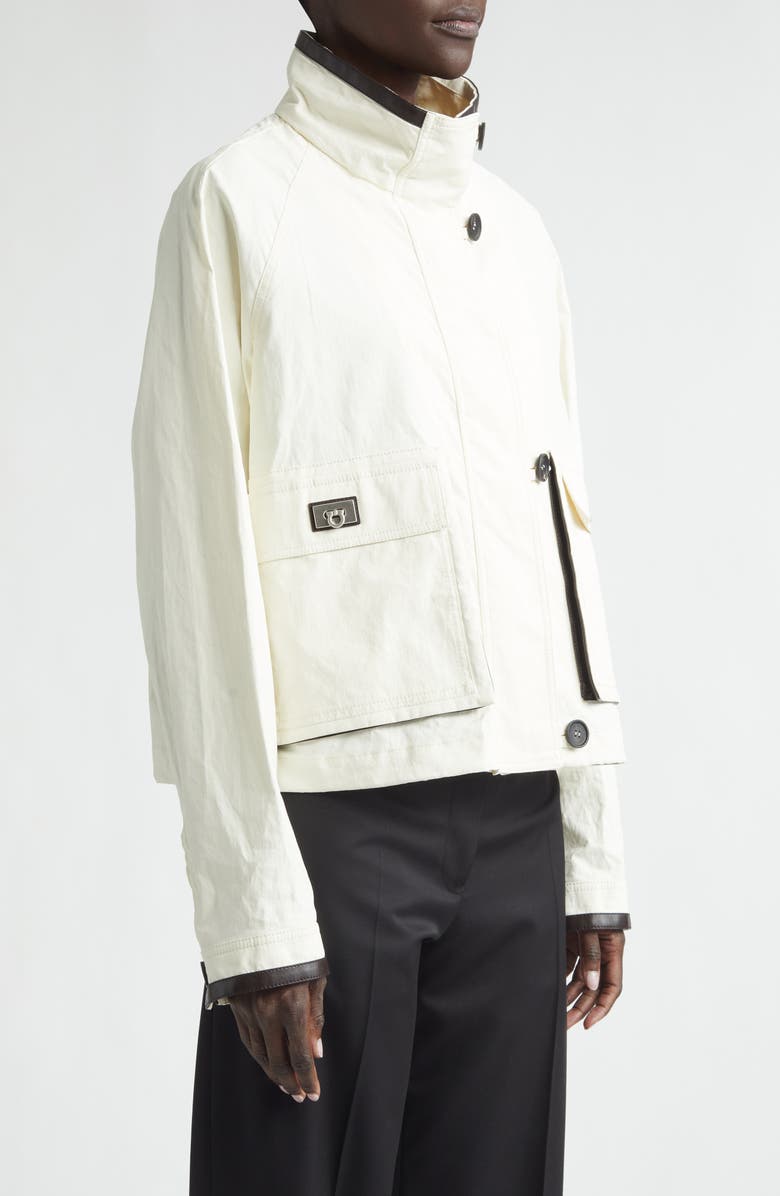 FERRAGAMO Linen Jacket, Alternate, color, Mascarpone
