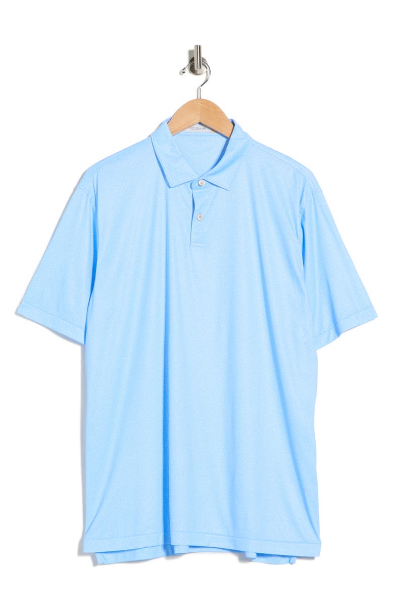 Peter Millar Featherweight Nautical Knots Performance Polo, Main, color, Cottage Blue