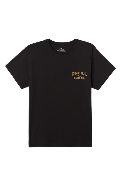 O'neill Kids' Sea Creeper Cotton Graphic T-shirt In Black